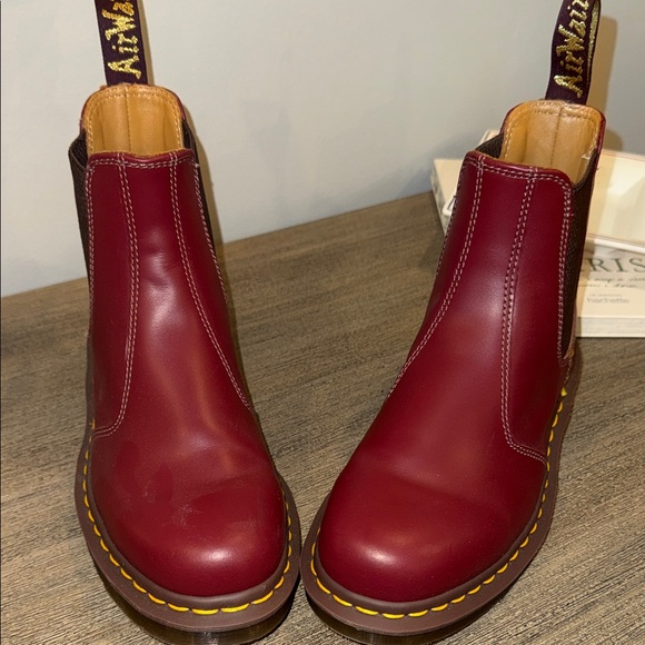 Dr. Martens Shoes - Dr. Martens Women's Red Ankle Boots